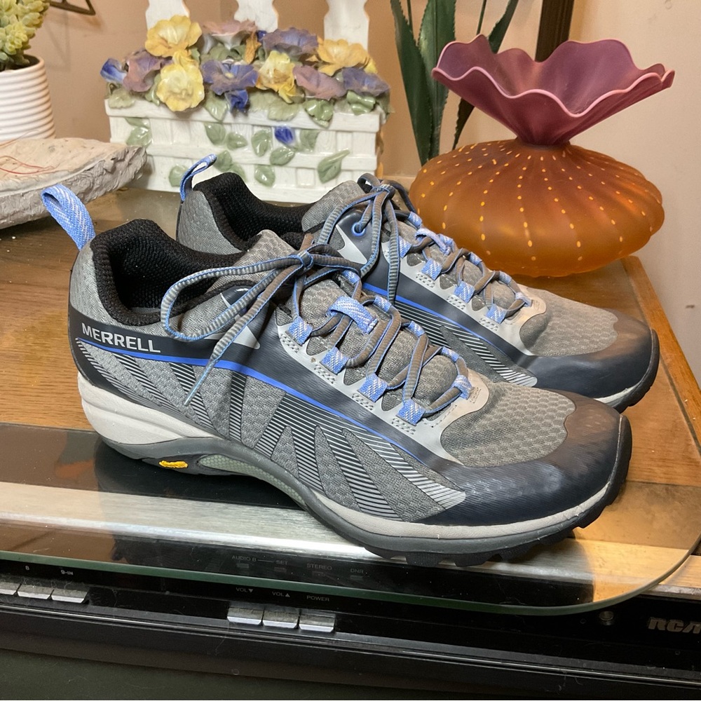 Merrell Gray and Blue Athletic Shoes